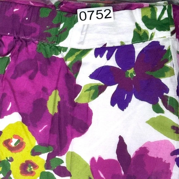 Sundance Bella Rose Floral Skirt Large Tiered Lined Midi Skirt Boho Cotton - Picture 8 of 8